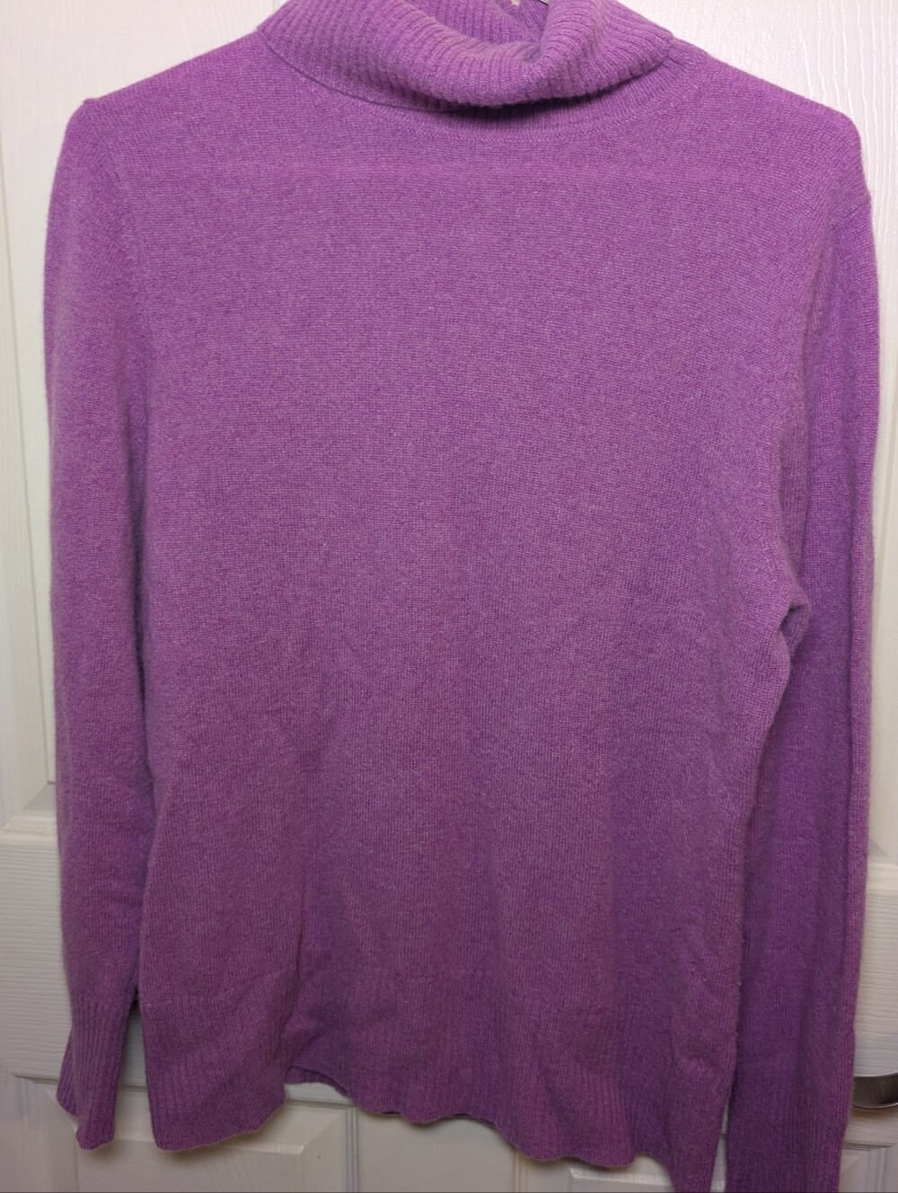 Apt. 9 100% Cashmere Turtleneck Sweater Women’s L Purple Soft Knit